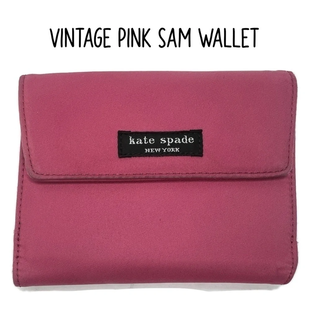 Kate Spade Vintage SAM Nylon Pink Wallet